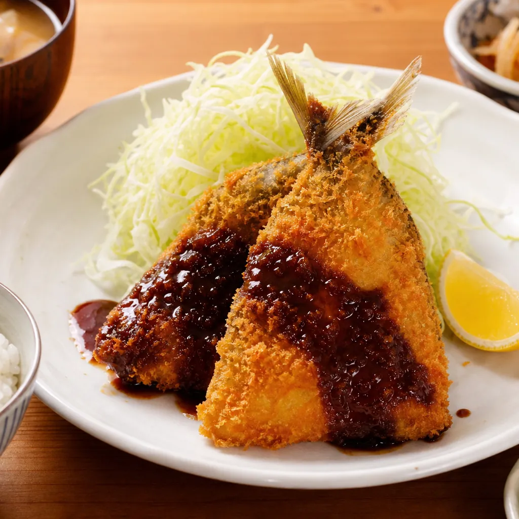 福田屋 アジフライ定食の提案用メニュー写真